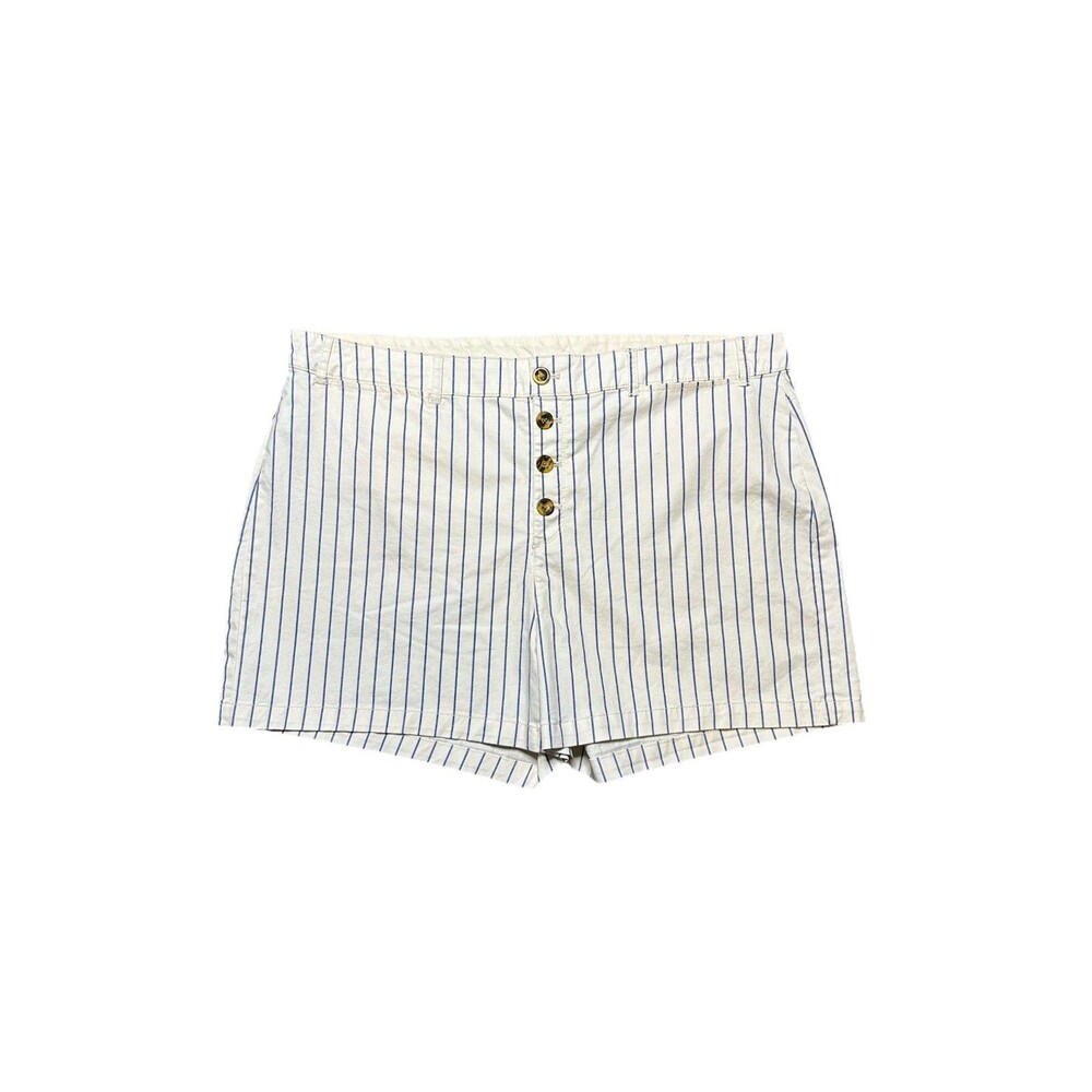 Old Navy High Rise Shorts Women’s 20 Navy & White Striped Minimalist Travel